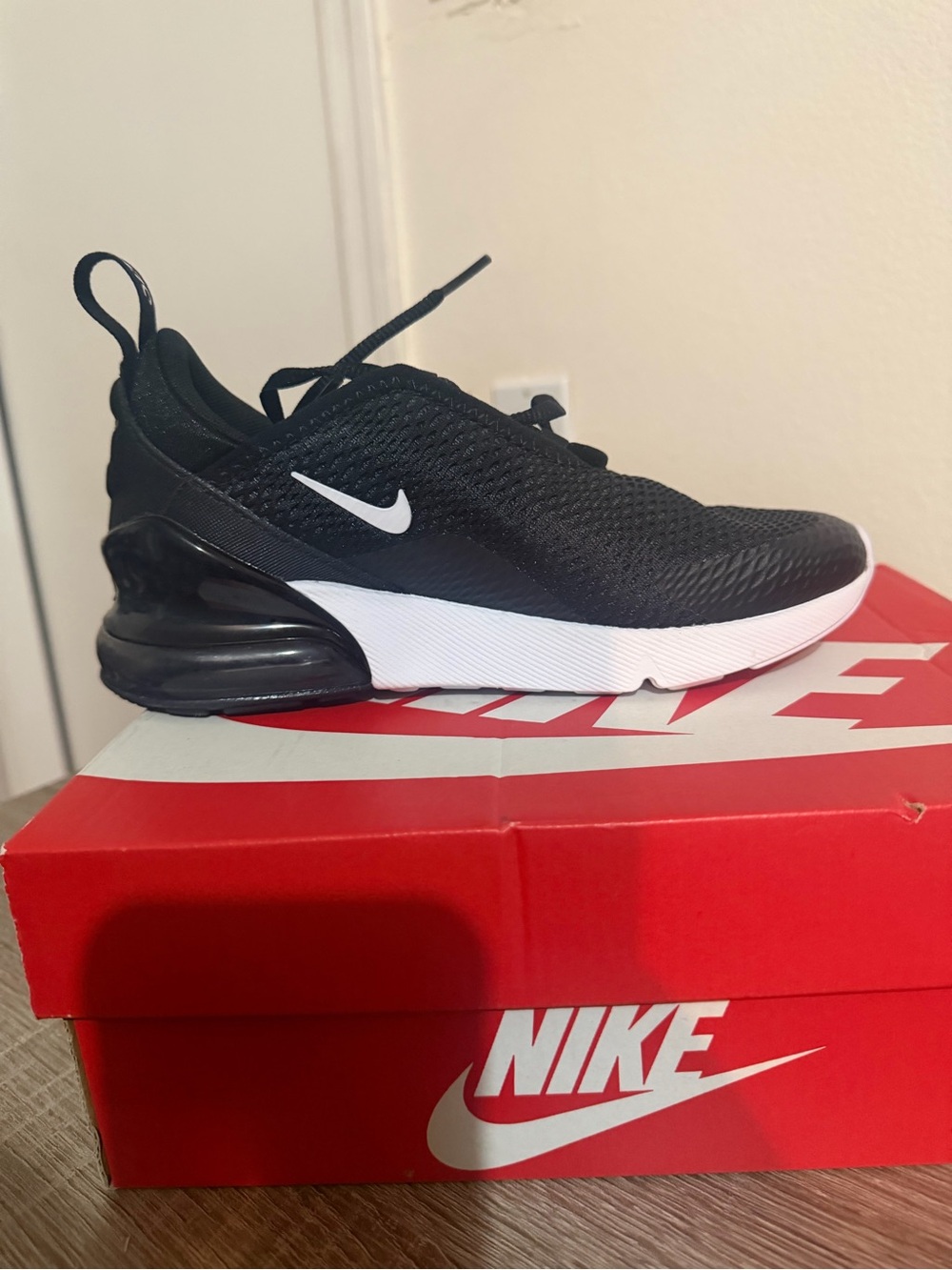 Nike Kids Slip-On Air Cushion Sneakers — Black/White - Picture 2 of 4